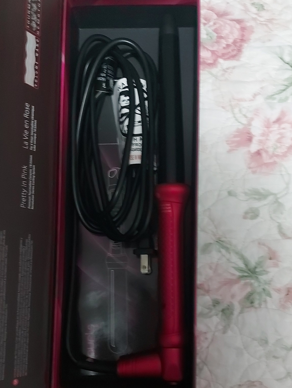 Hot Pink Curling Iron with Black Barrel